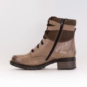 Dromedaris Kara Taupe Brown Leather Combat Boots EU 39, 8.5, 9 | Lined Portugal
